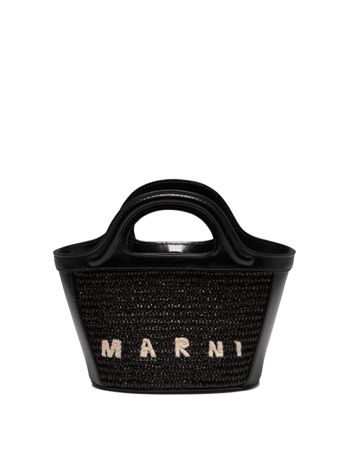 MARNI Stylish Black Tropical-Inspired Handbag for Women