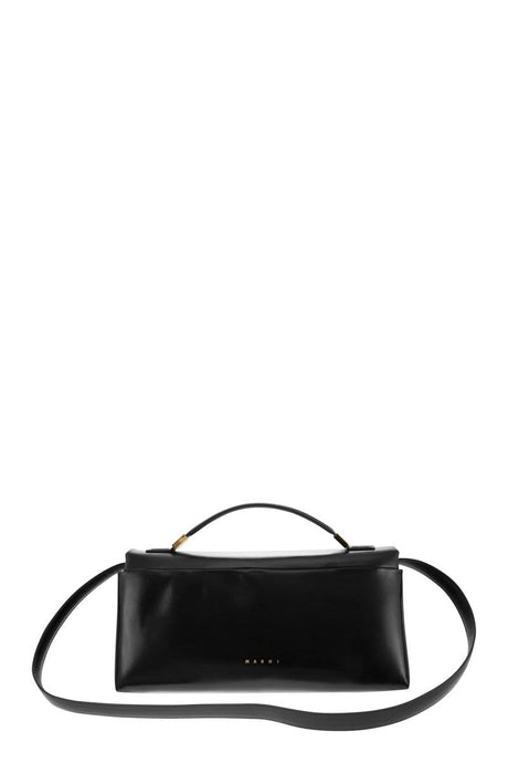 MARNI Sophisticated Prisma Leather Handbag in Black for Women