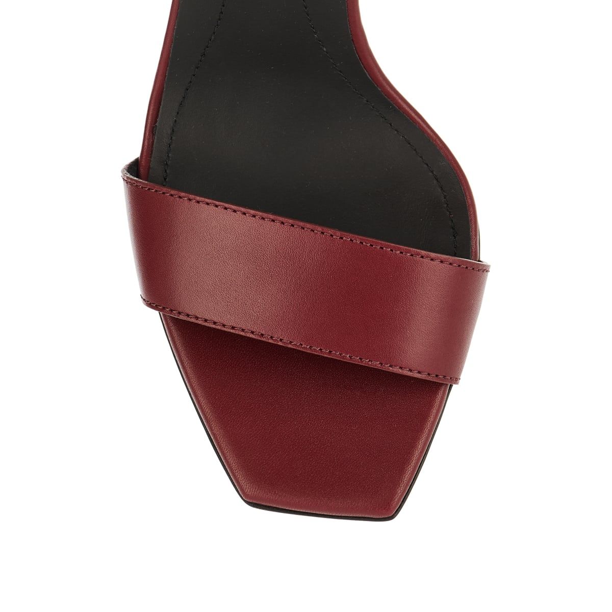 BALMAIN Stylish Burgundy Women's Sandals for FW23