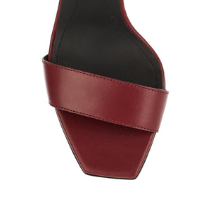 BALMAIN Stylish Burgundy Women's Sandals for FW23