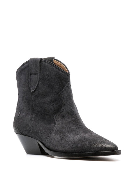 Black Cuban-Heel Ankle Boots for Women from Isabel Marant | SS24 Collection