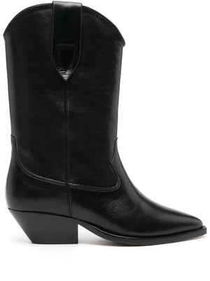 ISABEL MARANT Sleek Leather Block-Heel Boots for Women