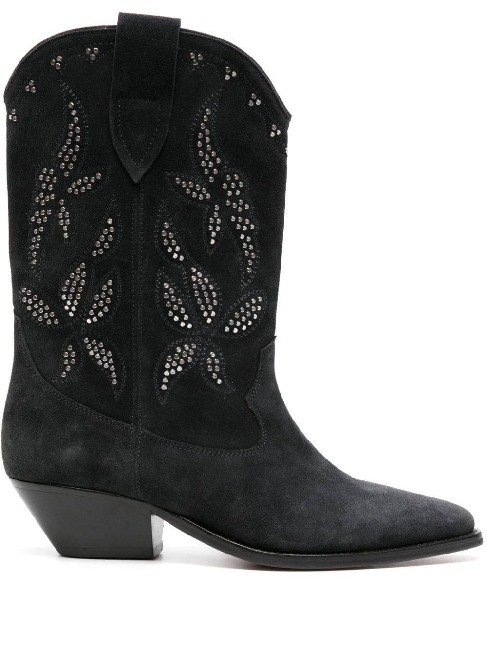 ISABEL MARANT Elegant Suede Leather Boots with Embroidered Motif