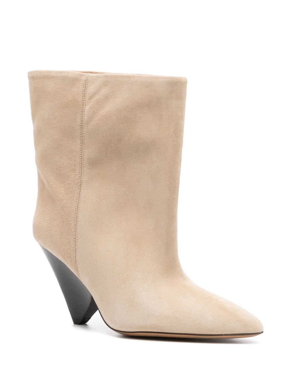 ISABEL MARANT Beige 100% Leather Pointed Toe Boots for Women