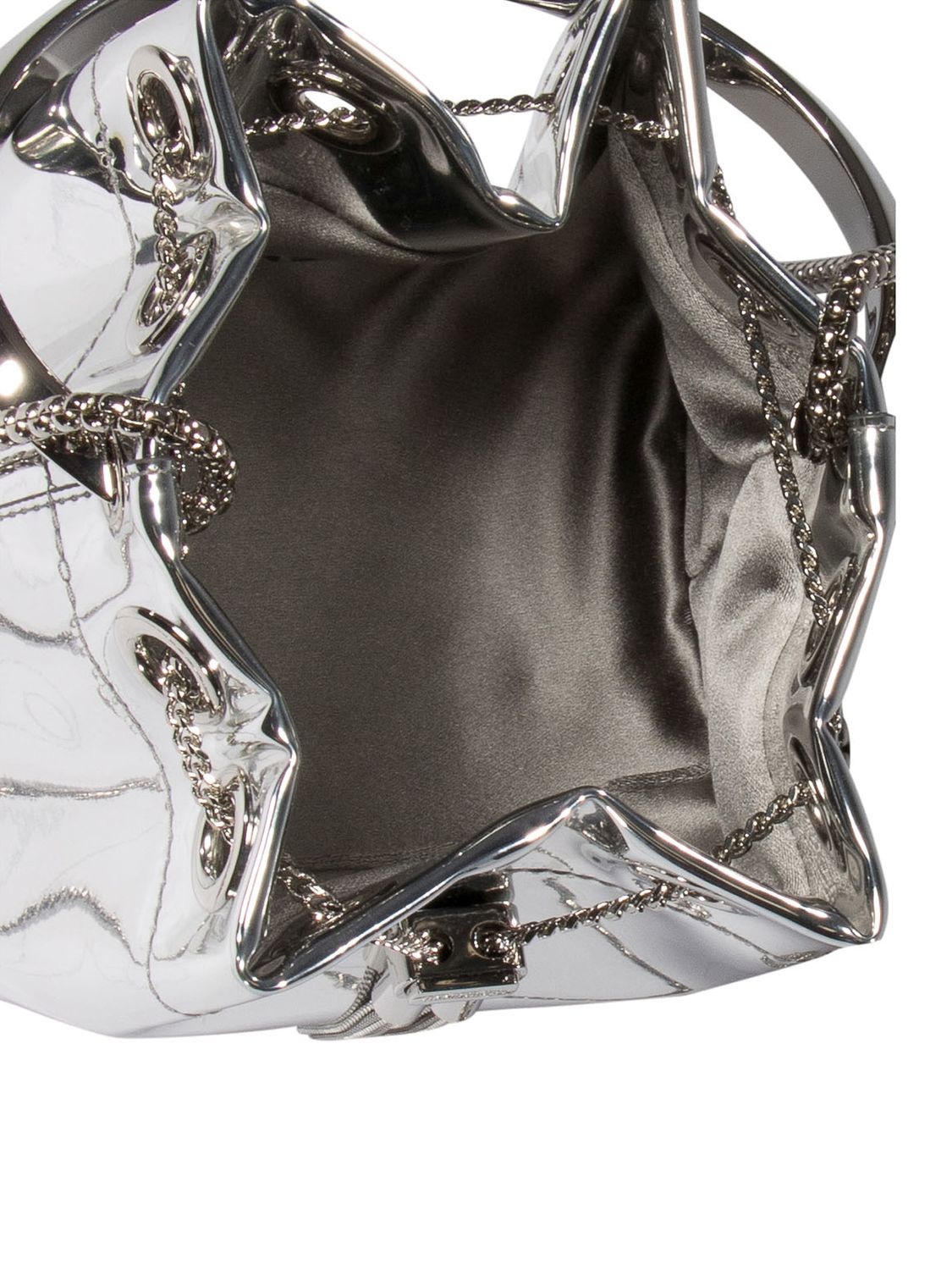 JIMMY CHOO Silver Mini Bon Bon Handbag