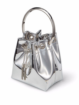 JIMMY CHOO Metallic Bucket Handbag