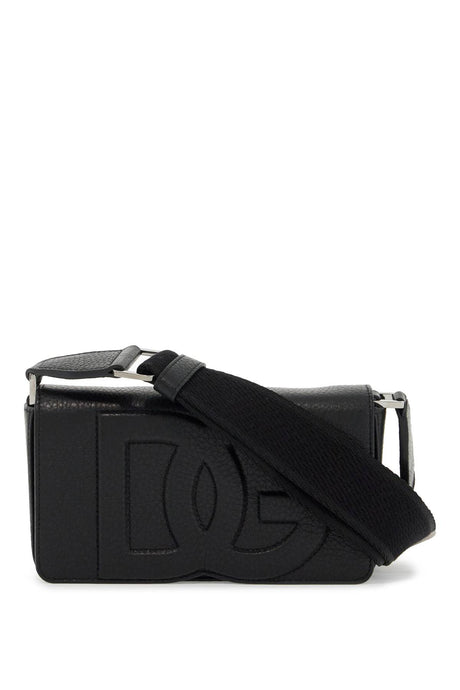 DOLCE & GABBANA Mini Leather Crossbody Bag with Adjustable Ribbon Strap