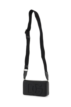 DOLCE & GABBANA Mini Leather Crossbody Bag with Adjustable Ribbon Strap