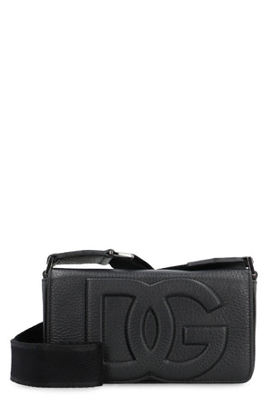 DOLCE & GABBANA Mini Leather Crossbody Bag with Adjustable Ribbon Strap