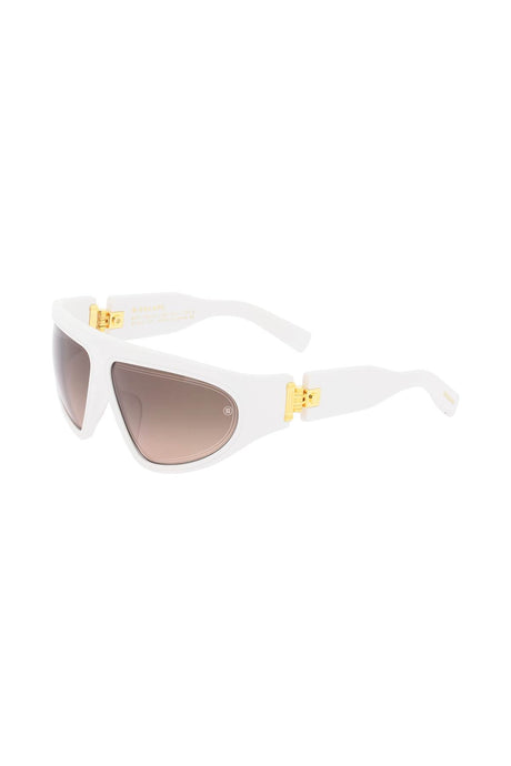 BALMAIN Stylish and Sophisticated White Oversized Sunglasses for Women