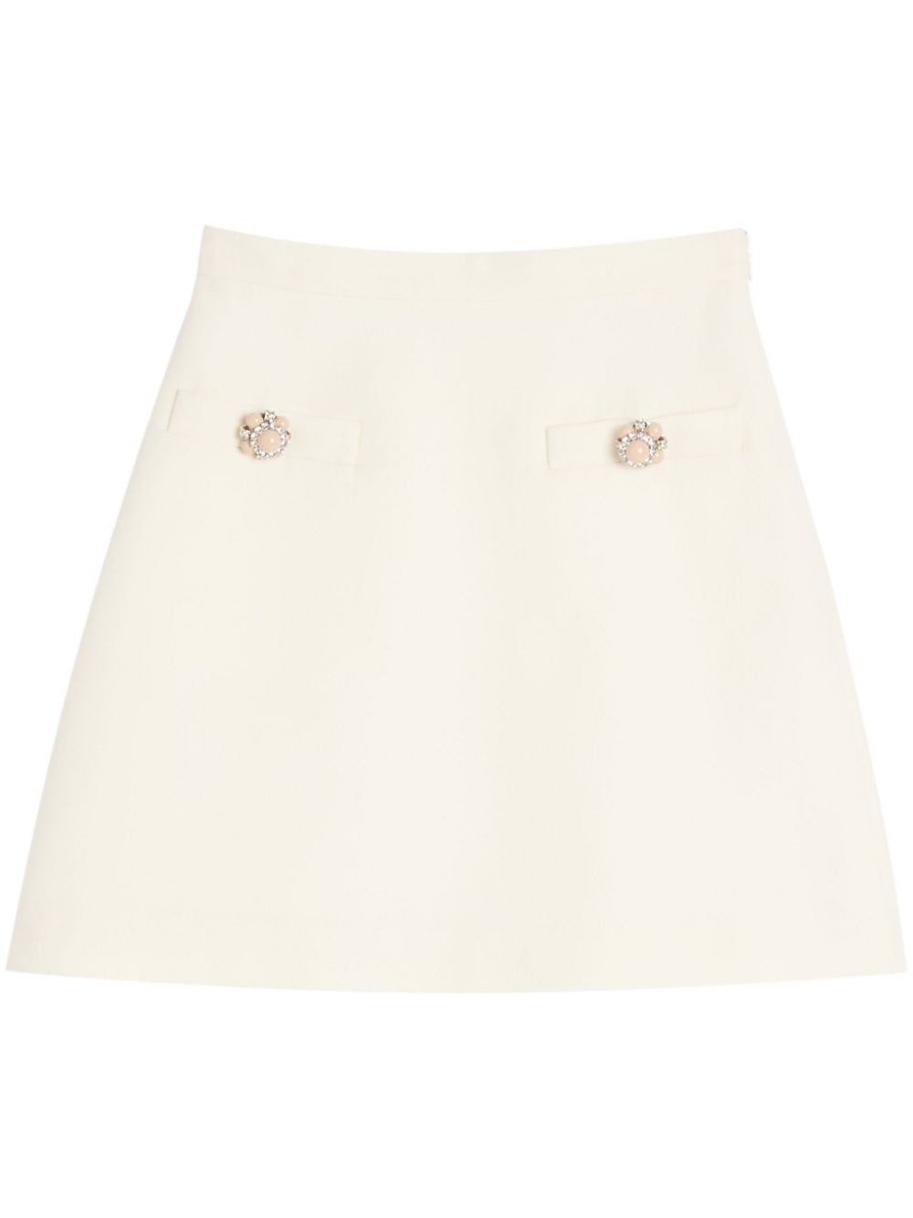 VALENTINO Elegant A-Line Crepe Skirt