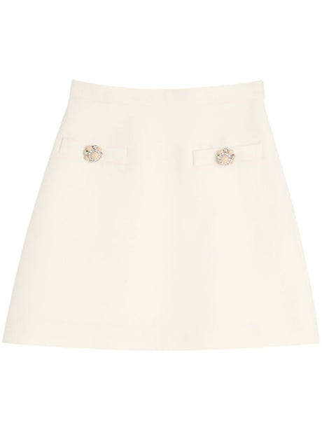 VALENTINO Elegant A-Line Crepe Skirt