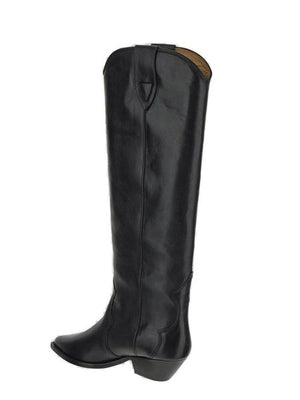 ISABEL MARANT Knee-High Pointed Toe Leather Boots