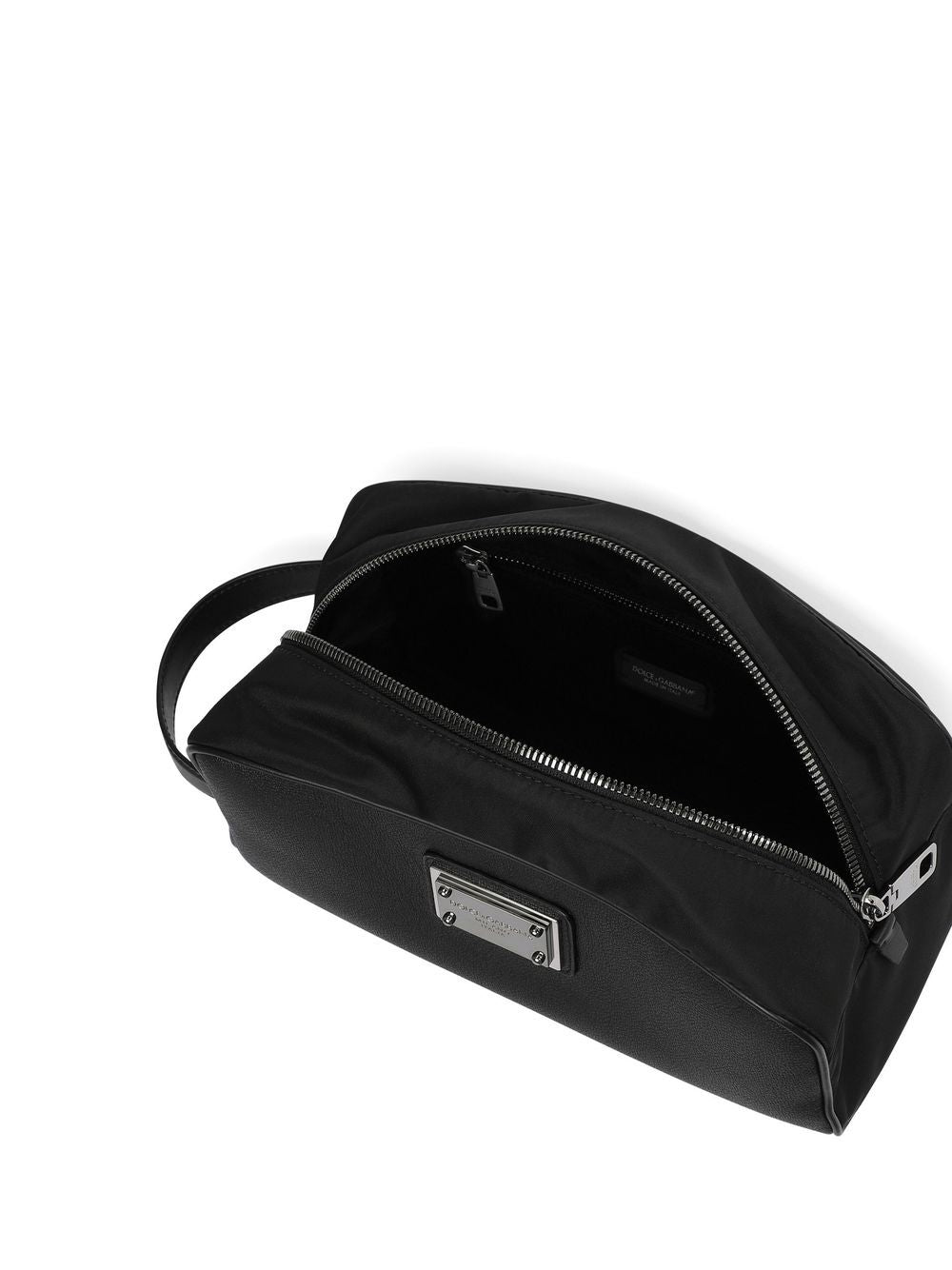 DOLCE & GABBANA Sleek Nylon Mini Beauty-Case with Leather Accents