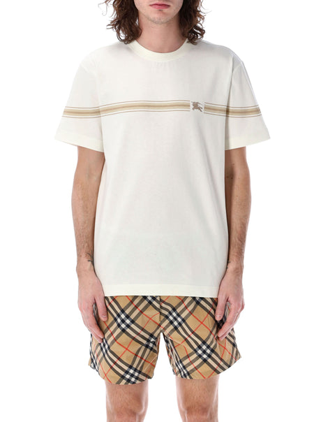 BURBERRY Striped Cotton T-Shirt for Men - Spring Summer 25