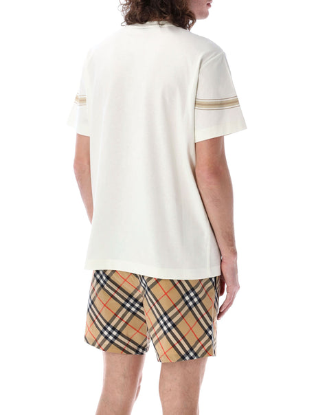 BURBERRY Striped Cotton T-Shirt for Men - Spring Summer 25