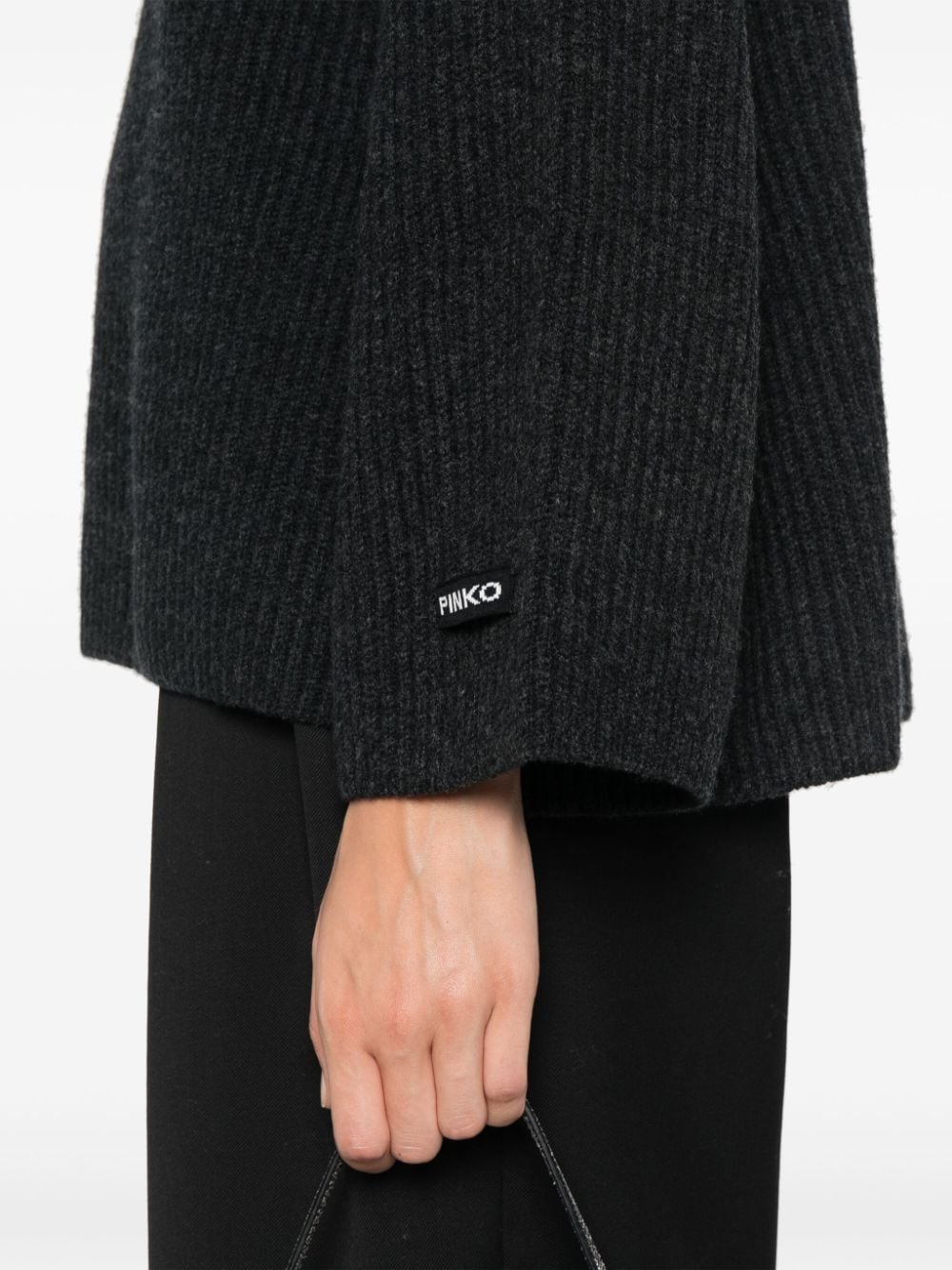 PINKO Ribbed Knit Roll Neck Sweater for Women