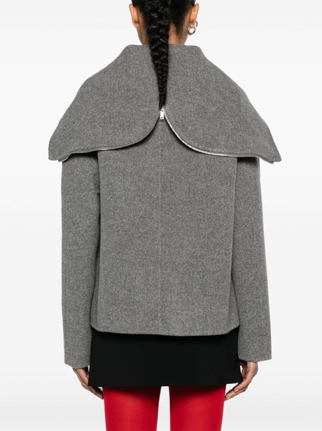 GIVENCHY Grey Wool Blouson Jacket for Women - SS24