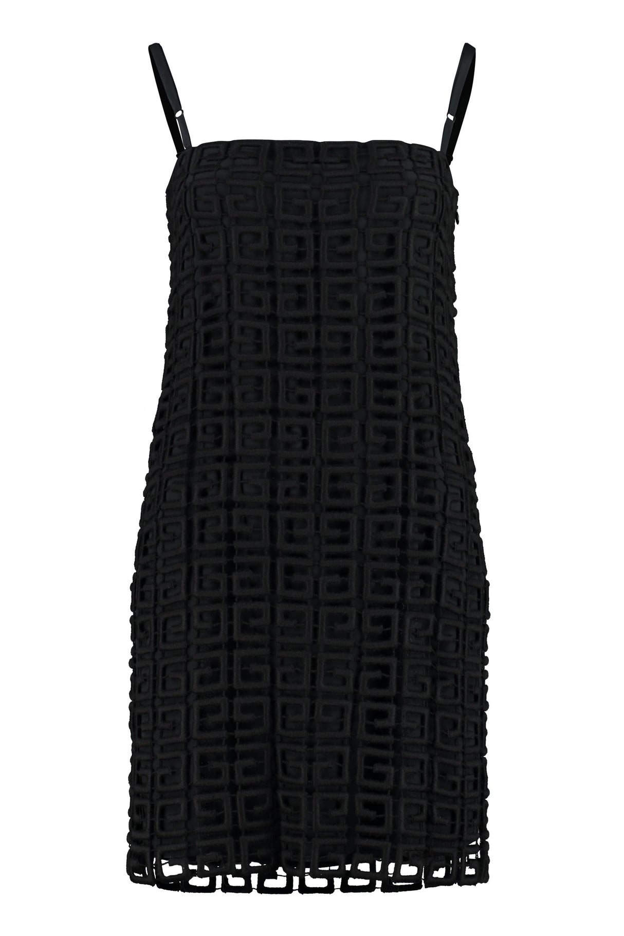 GIVENCHY Stylish Black Knit Dress with Adjustable Straps and Coordinated Slip
