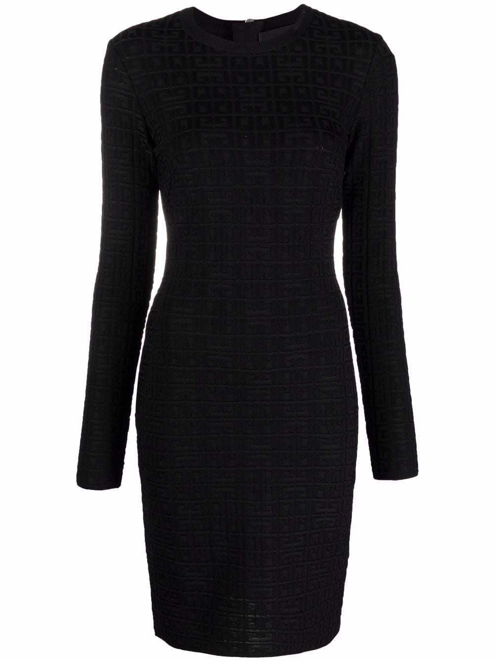 GIVENCHY 4G Jacquard Motif Tight Fit Stretch Viscose Dress for Women