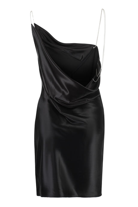 GIVENCHY Black Embellished Silk Mini Dress with Thin and Removable Straps for Women - SS23 Collection