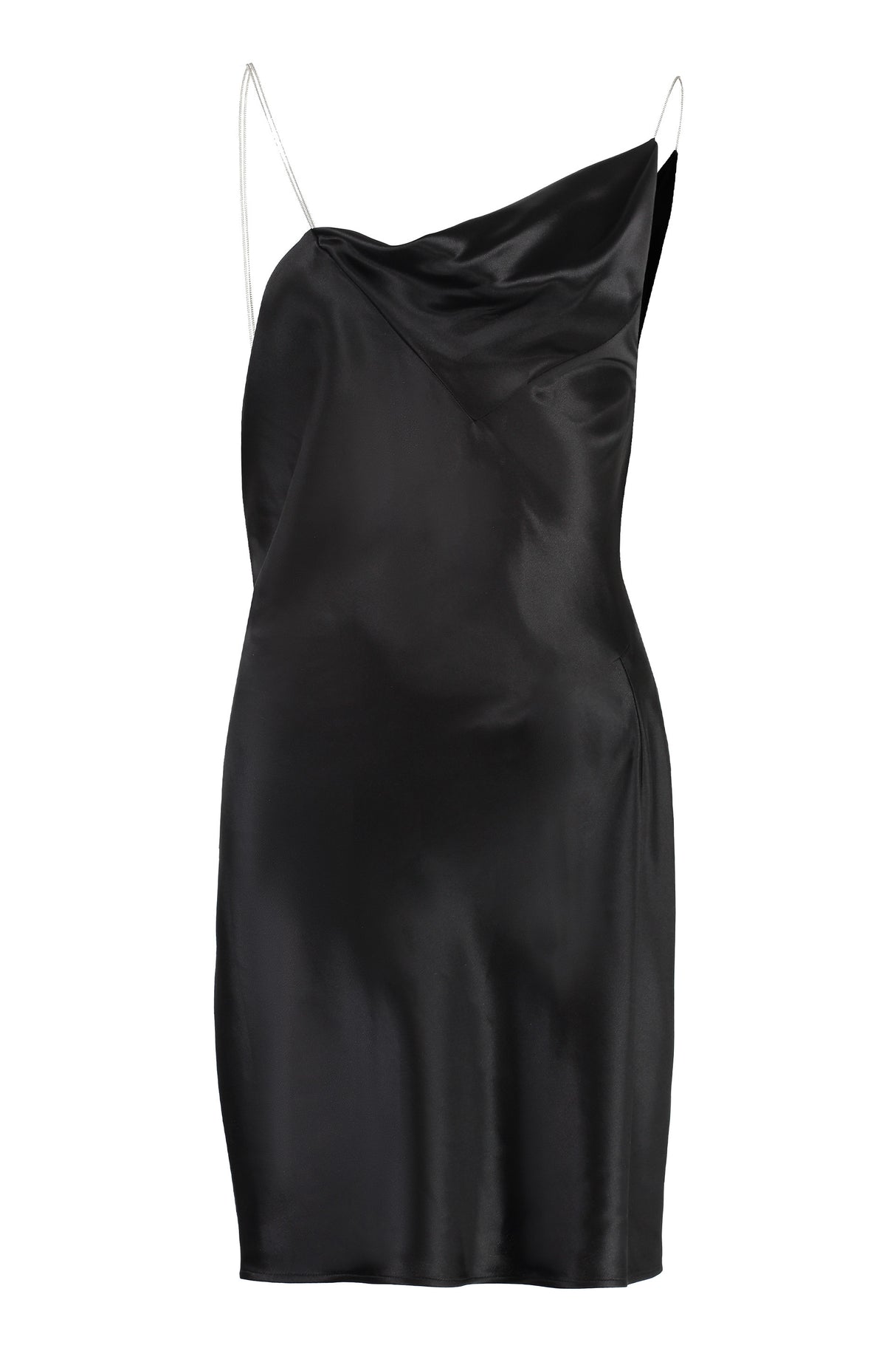 GIVENCHY Black Embellished Silk Mini Dress with Thin and Removable Straps for Women - SS23 Collection