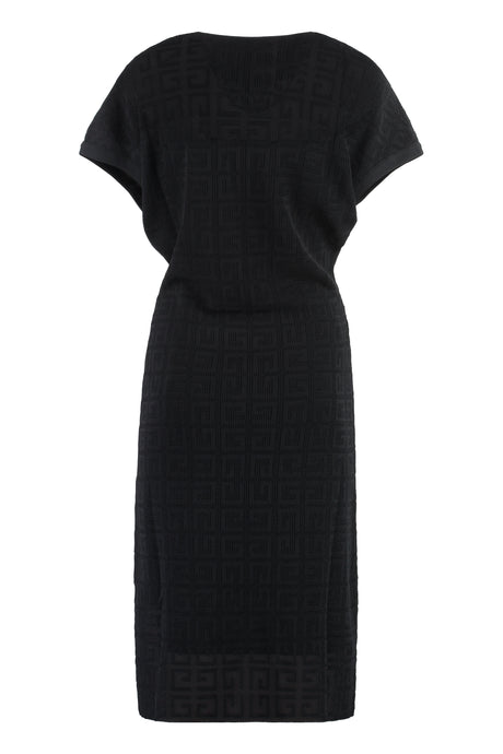 GIVENCHY Black Jacquard Knit Dress for Women | FW23 Season