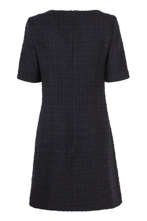 GIVENCHY Chic Wool-Blend Tweed Mini Dress with Embellished Detail