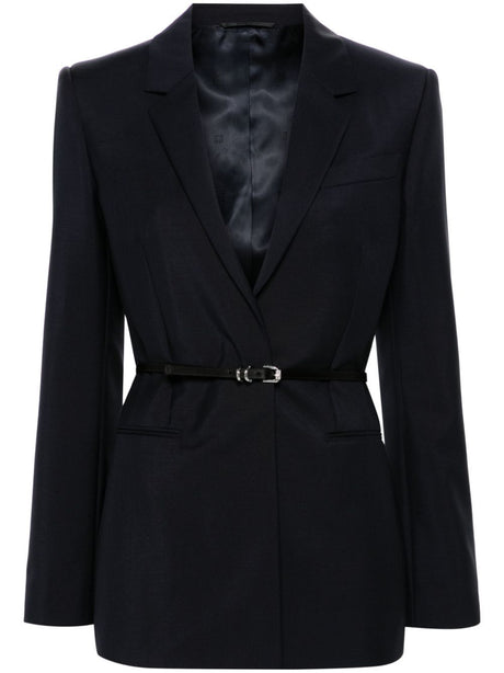 GIVENCHY Chic Voile Blazer with Belt