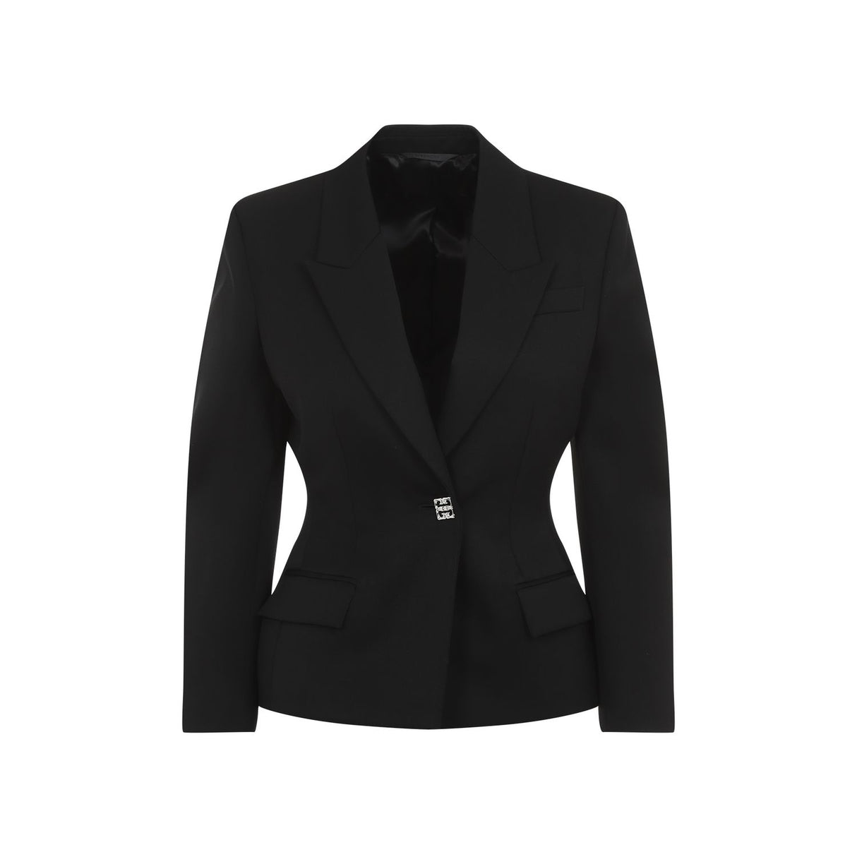 GIVENCHY Elegant Structured Black Wool Jacket