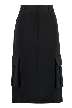 GIVENCHY Black Technical Fabric Skirt for Women - FW23 Collection