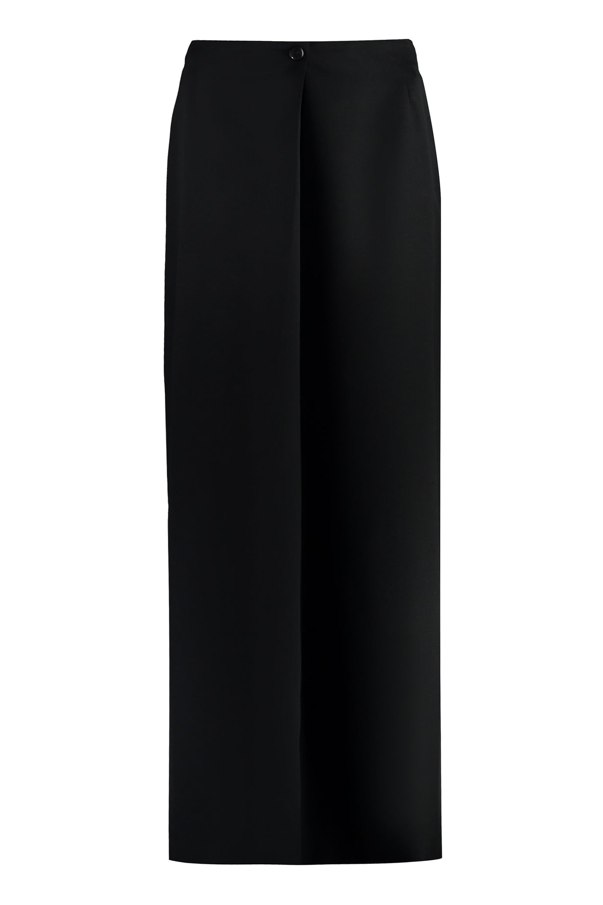 GIVENCHY Women's Black Wool Skirt with Wrap-Around Fastening and Back Slit for FW23