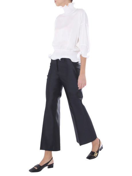 GIVENCHY Wide-Leg Women's Pants with Front Zipper Closure