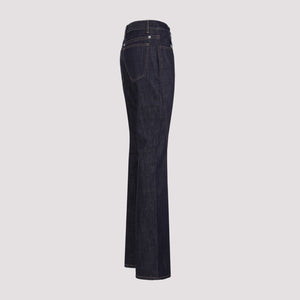 GIVENCHY FW23 Women's Blue Front Split Boot Cut Trousers