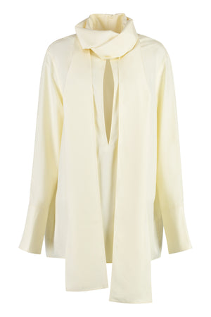 GIVENCHY Elegant Silk Bow Blouse