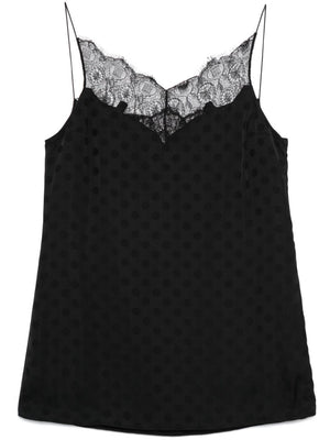 GIVENCHY Elegant Black Lingerie Top with Lace Detail