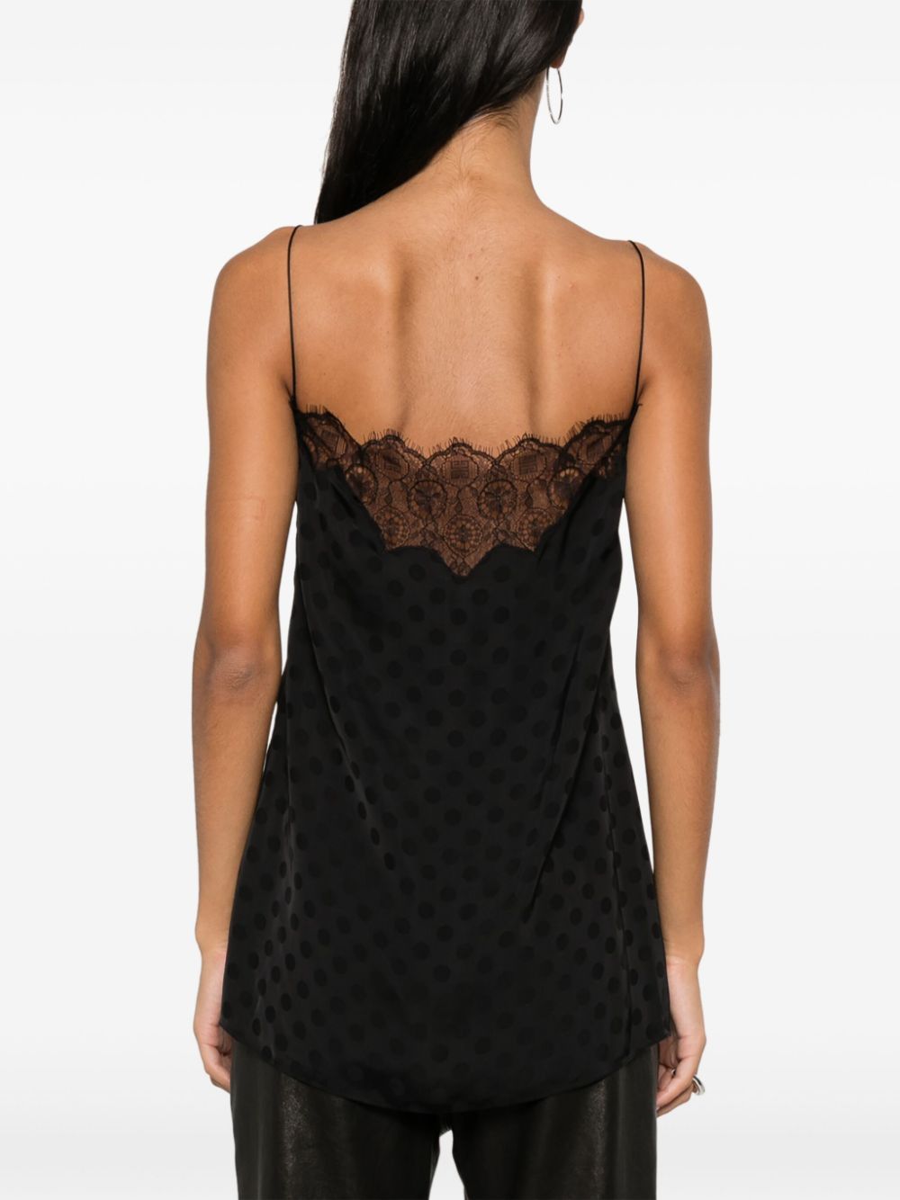 GIVENCHY Elegant Black Lingerie Top with Lace Detail