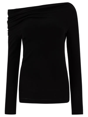 GIVENCHY Draped Collar Slim Fit Top for Women