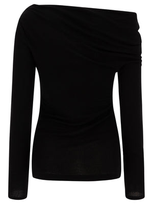 GIVENCHY Draped Collar Slim Fit Top for Women