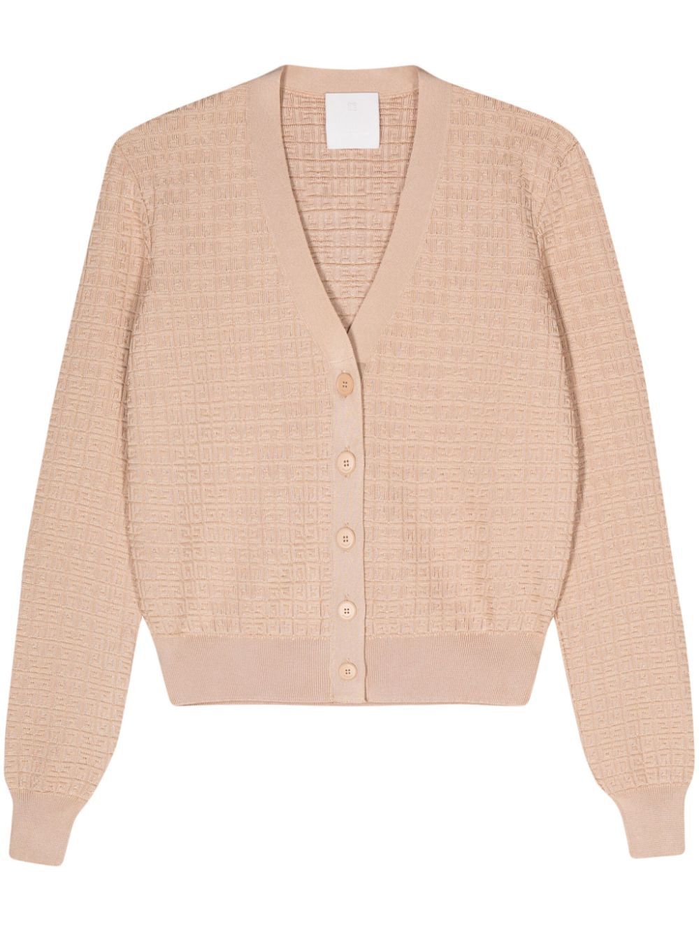 GIVENCHY Nude Monograma All Over Cardigan for Women - SS24 Beige