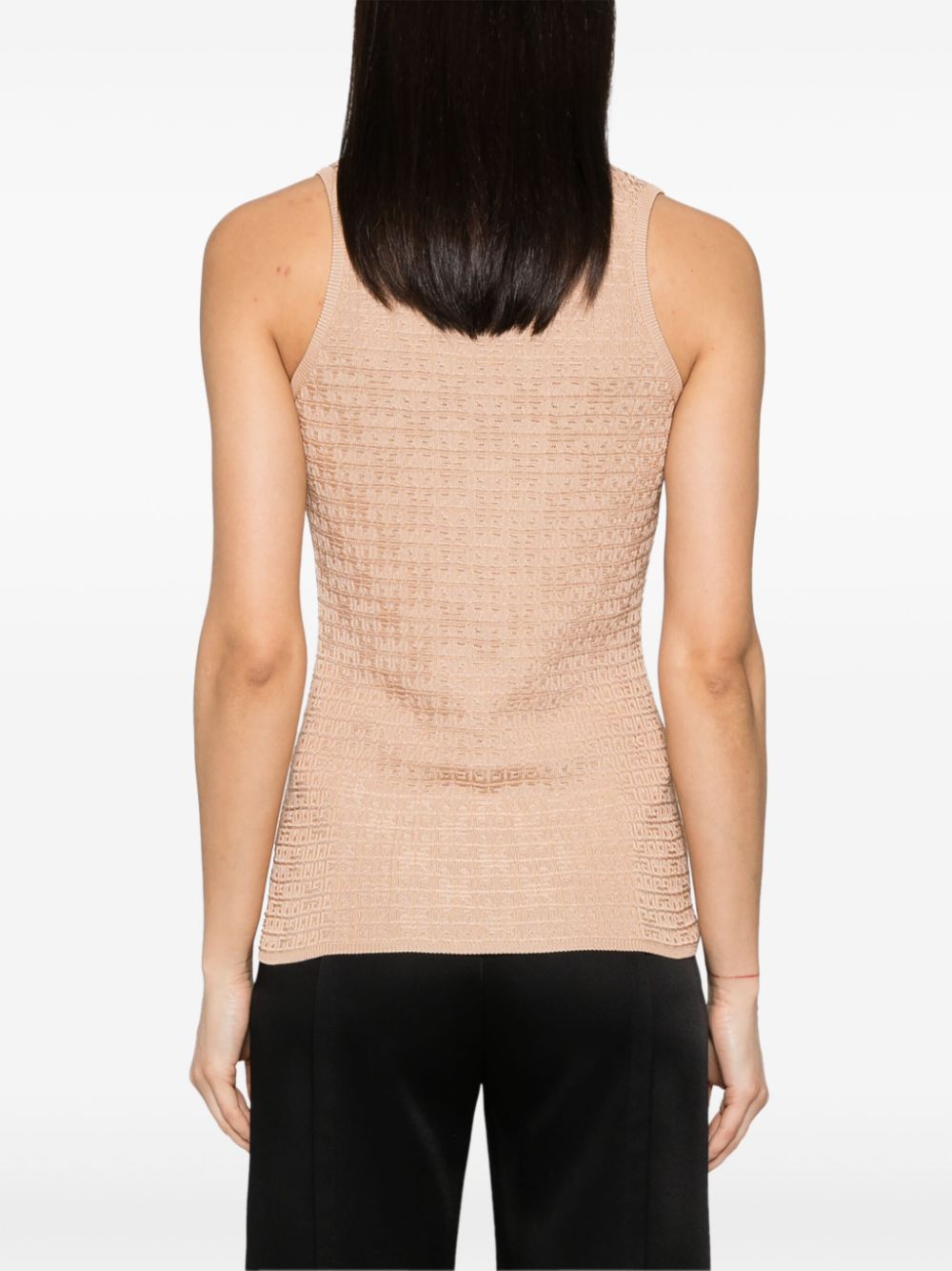 GIVENCHY Monogram Print Punto Nude Top for Women in SS24