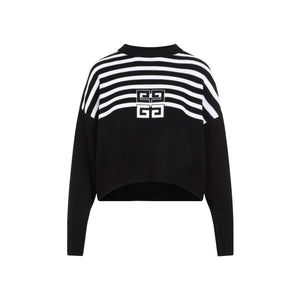 GIVENCHY Black Cotton and Ramie Knitwear for Women | SS24 Collection