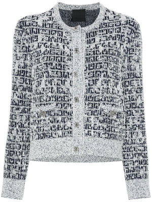 GIVENCHY Classic Monogram Navy Blue Cardigan for Women