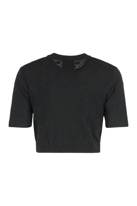 GIVENCHY Cropped Jacquard Knit Top