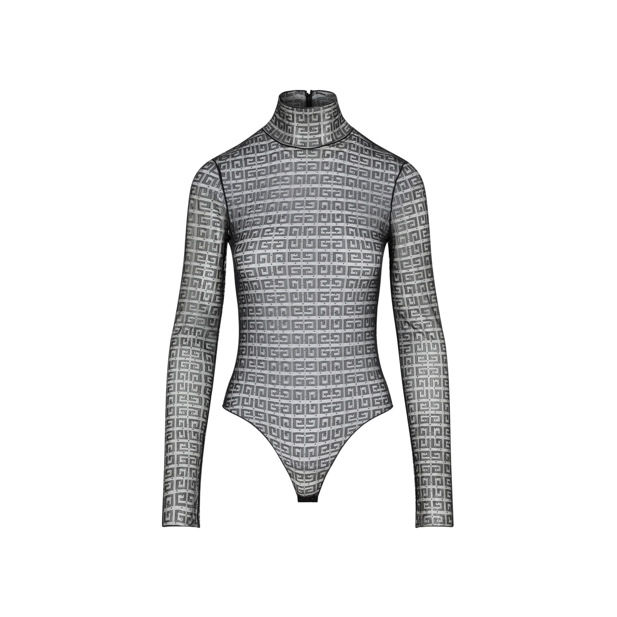 GIVENCHY Black All Over 4G Logo Lace Bodysuit for Women - Fall 2024 Collection