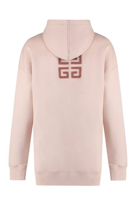 GIVENCHY Luxurious Pink Velvet Logo Hoodie for Women