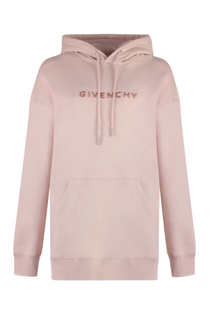 GIVENCHY Luxurious Pink Velvet Logo Hoodie for Women