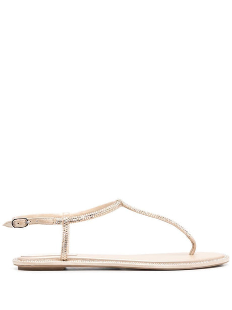 RENE CAOVILLA Mini Crystal-Embellished Flat Thong Sandals