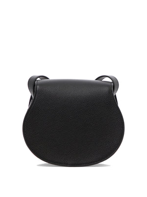 CHLOÉ Women's Small Marcie Black Leather Crossbody Bag SS24