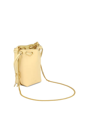 CHLOÉ Yellow Micro Marcie Bucket Handbag for Women - 70s-Inspired Fashion Statement